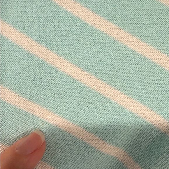 T by Talbots Mint Blue Striped Full Zip-Up Jacket size Medium - Picture 12 of 12